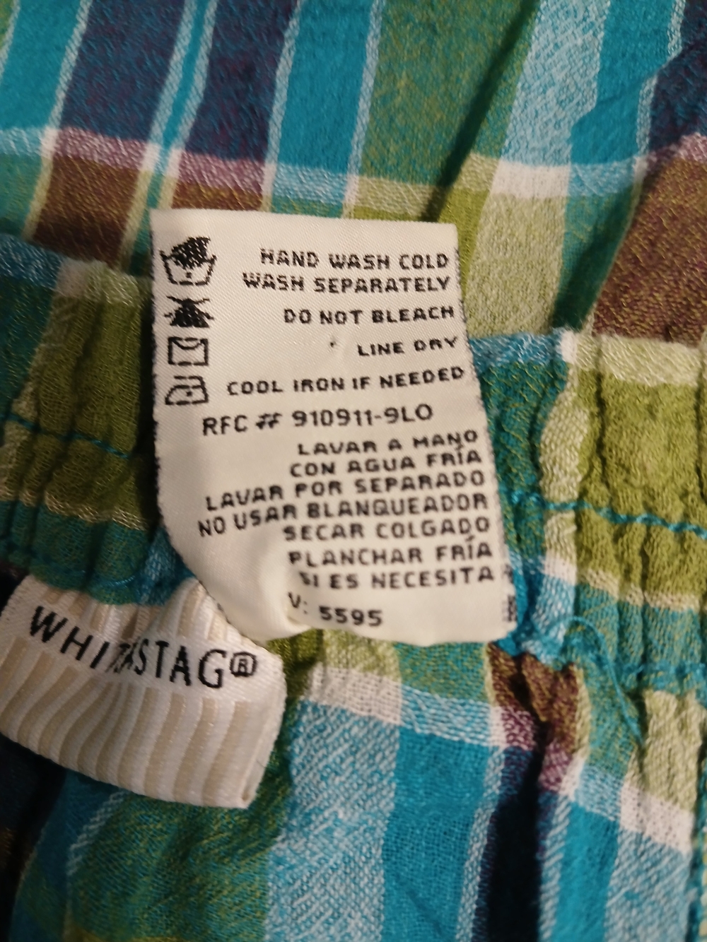 White Stag Plaid Midi Skirt in Teal, Green and Brown - Picture 12 of 12